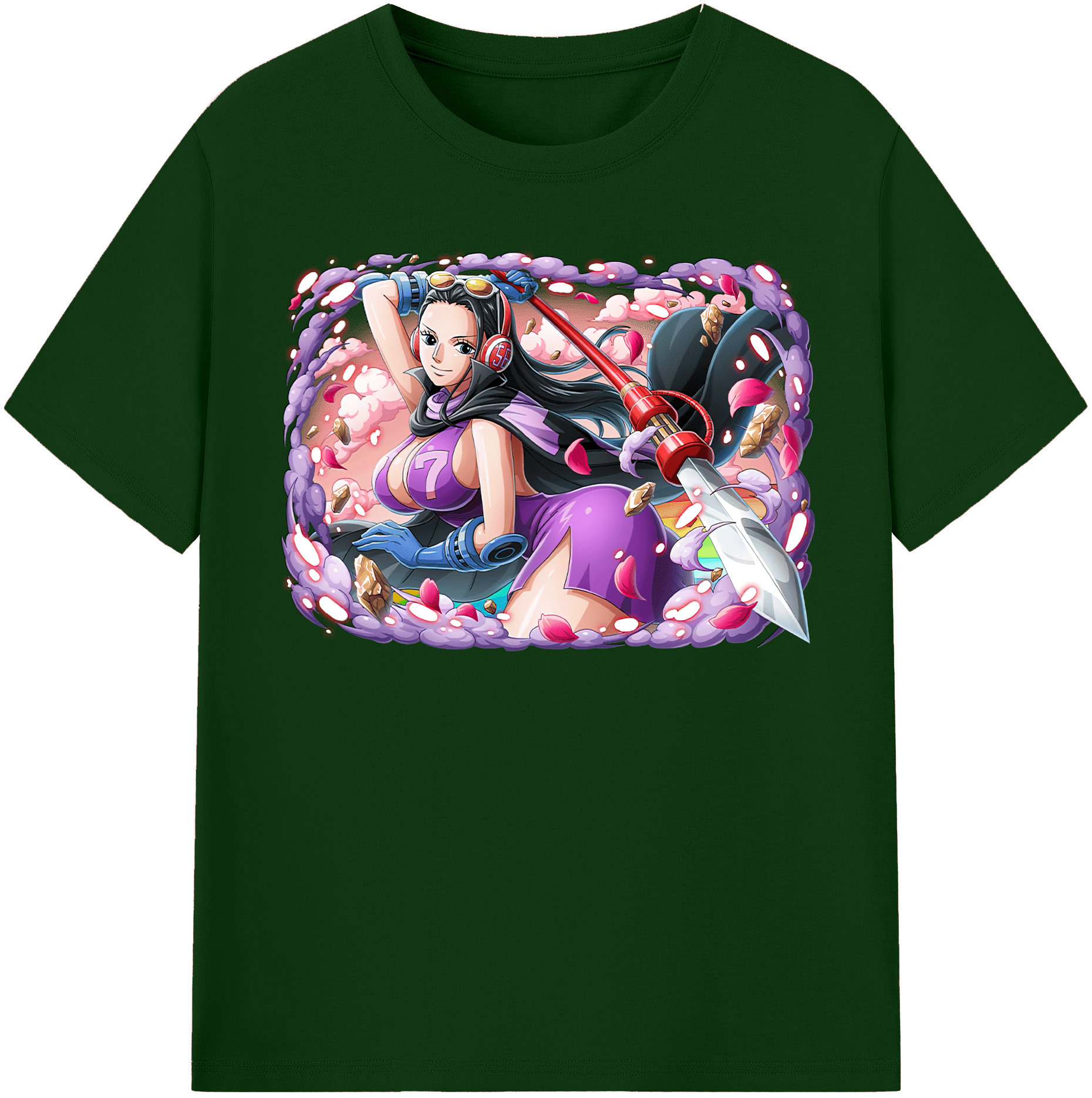 ワンピース ニコ・ロビン ONE PIECE Nico Robin 綿100％半袖Tシャツ（フロントプリント）